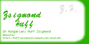 zsigmond huff business card